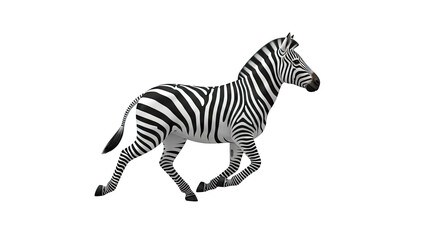 Fototapeta premium Running Zebra Illustration