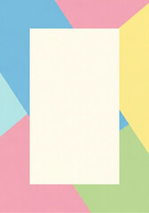 Fototapeta premium Modern Colorful Geometric Background with Central Copy Space for Poster, Flyer, Social Media, and Creative Template Design