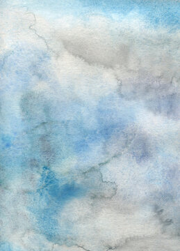 calm blue watercolor art