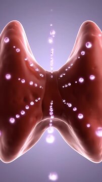 Detailed 3D Render of Human Thyroid Gland in Natural Warm Lighting Against a Soft Gradient Background Illustrating Hormonal Regulation and Metabolism