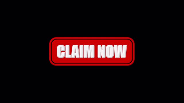 claim now red button animation, animated promotional call to action