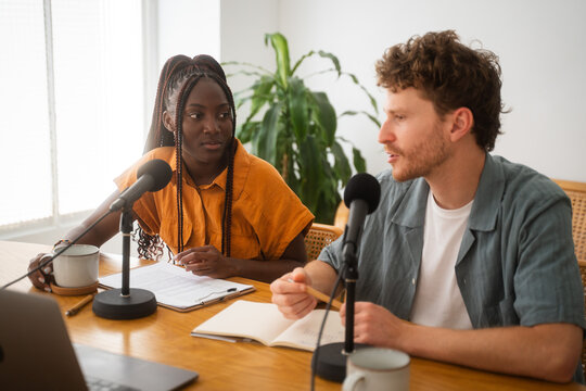 Friends Recording Podcast Together
