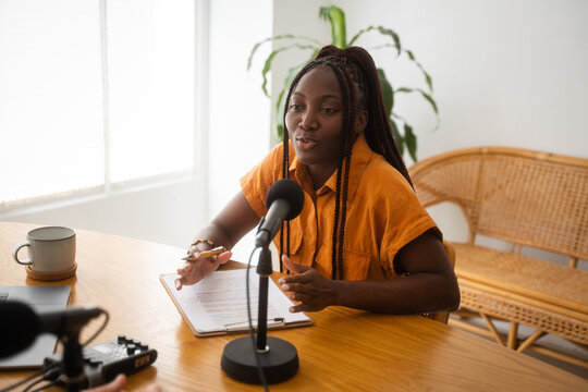 Colleagues Recording Podcast Together
