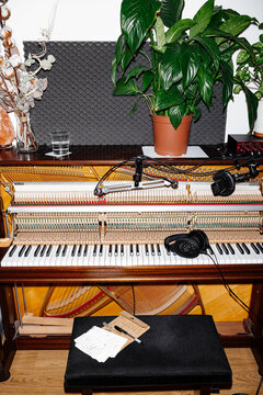 The workplace of a musician and composer