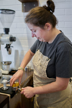 Barista Preparing Espresso