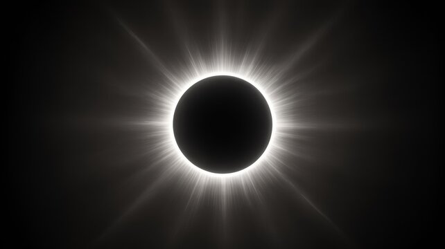 Spectacular total solar eclipse with visible corona and chromosphere, a breathtaking celestial event in the cosmos.
