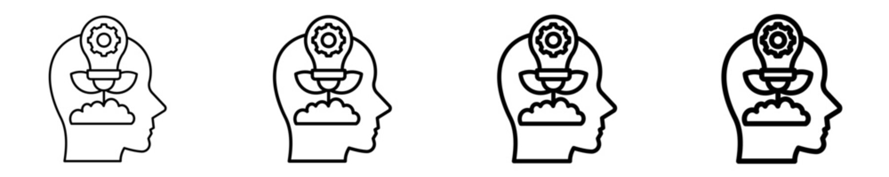 Growth Mindset  Icon Set Different Style Collection