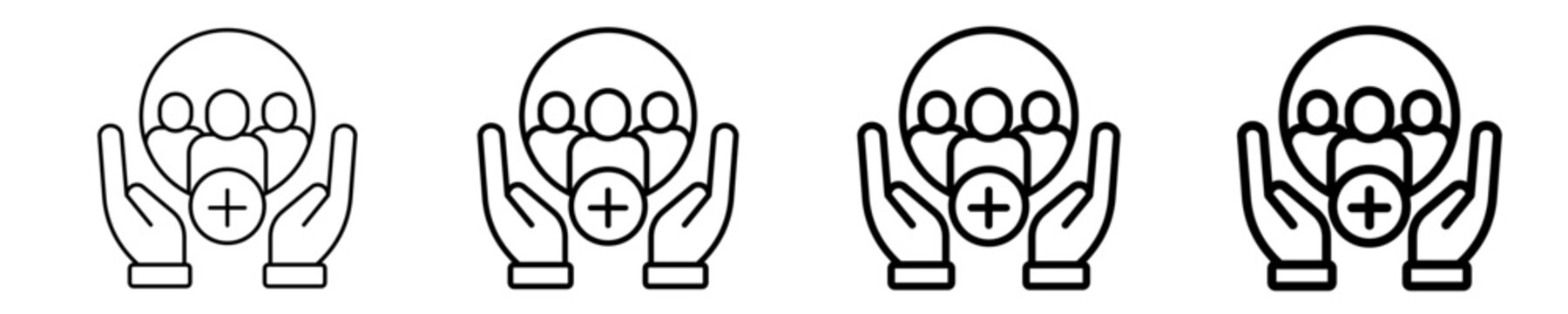 Positive Culture  Icon Set Different Style Collection