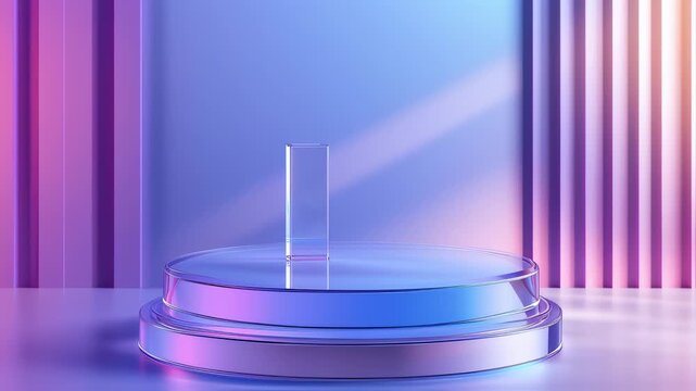 Elegant Presentation Platform with Soft Gradient Light for Product Display Showcase
