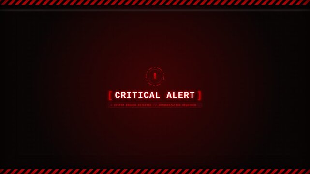Red critical alert screen