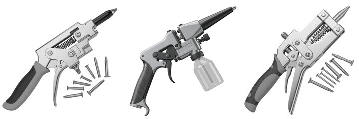 Set of Professional Hand Riveters and Rivet Nut Tools PNG