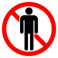 シンプルな立ち入り禁止のマーク ベクター素材