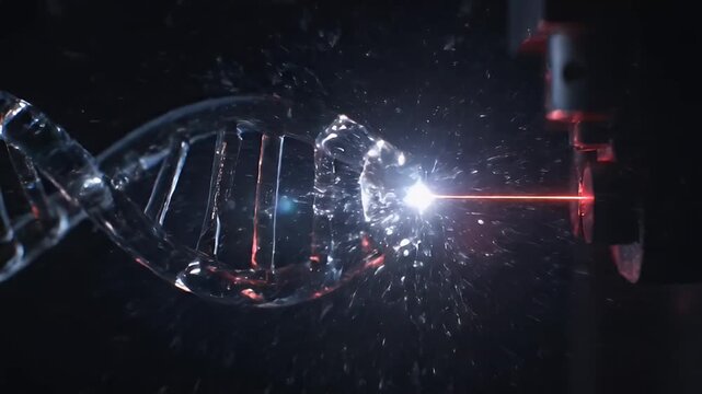 Protective 3D Cinematic Realism of Lipid Nanoparticle Sphere Holding Glowing mRNA