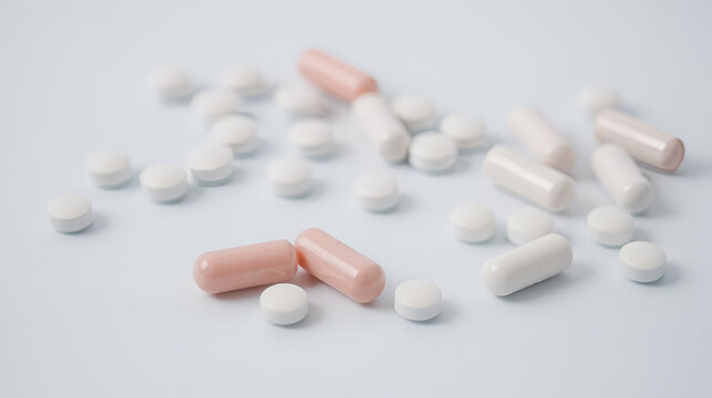 Clonidine Pharmaceutical medicine pills  tablet  Copy space. Medical concepts.