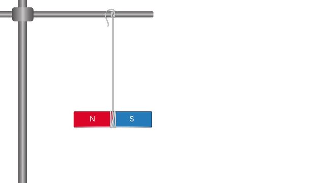Magnetic Repulsion and Attraction Educational Animation Showing Pole Interaction