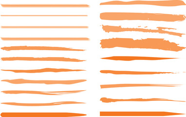 Obraz premium Dynamic sketch water wave icons, artistic brush texture symbols, functional interface design elements. Underline stroke marker felt pen scribbles doodle line collection. 