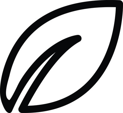 Art & Illustration, Leaf Outline Icon. Nature Plant Linear Vector Symbol. Minimalist Eco Environment UI Element. Botanical Foliage Line Art.