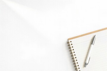 Naklejka premium Spiral Notebook Corner With Copy Space
