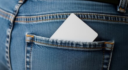 White Envelope in Back Pocket of Jeans.