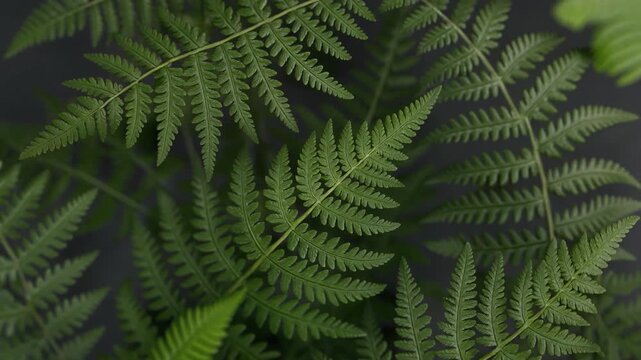 Close Up Of Green Fern Leaves Nature Background