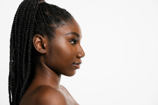 A woman's face in profile