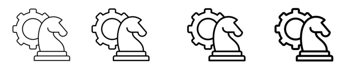 Chess Piece  Icon Set Different Style Collection
