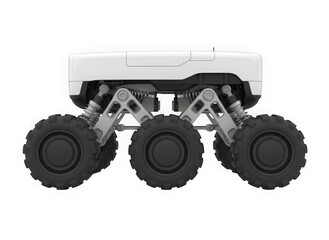 Modern robot with three wheels, futuristic design, 3d render