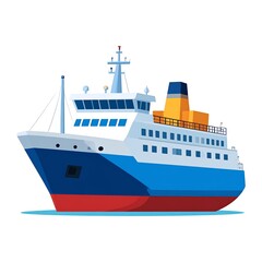 Obraz premium A large ferry or cruise ship with multiple decks