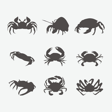 Crab and Lobster Silhouettes Collection