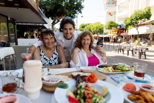 family portrait at the table