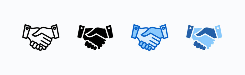 Obraz premium Handshake Icon Sheet Multiple Style Collection Isolated Vector