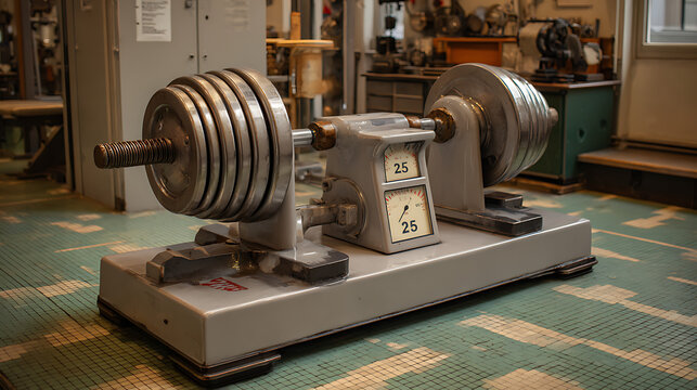 A modern weight machine displaying weight in both pounds and kilogram (2)