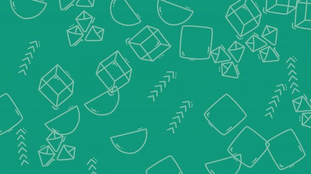 Colorful Abstract Pattern Frame Loop for Video.