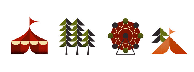 シックなレジャーアイコン