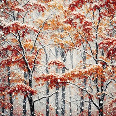 winter landscape with trees