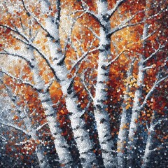 winter landscape with trees