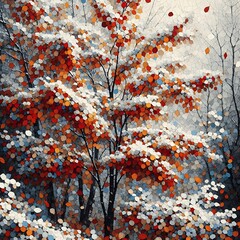 winter landscape with trees