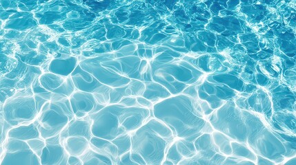 Obraz premium Abstract Turquoise Water Surface with Refraction Patterns and Ripples