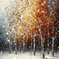 winter landscape with trees