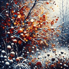 winter landscape with trees