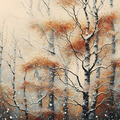 winter landscape with trees