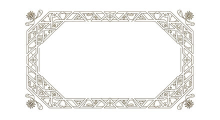 Elegant ornamental frame design with geometric patterns and decorative elements