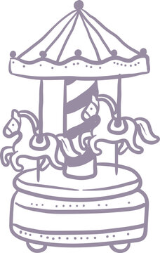 Horse Carousel Fun, Decorative Baby Shower Fair Theme