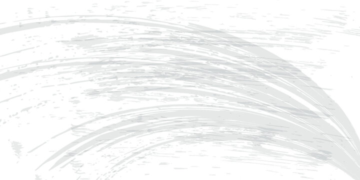 Abstract gray paint splatters and brush strokes on a white background