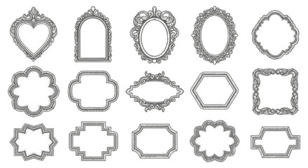 Obraz premium ornate frame borders for photo or text decoration