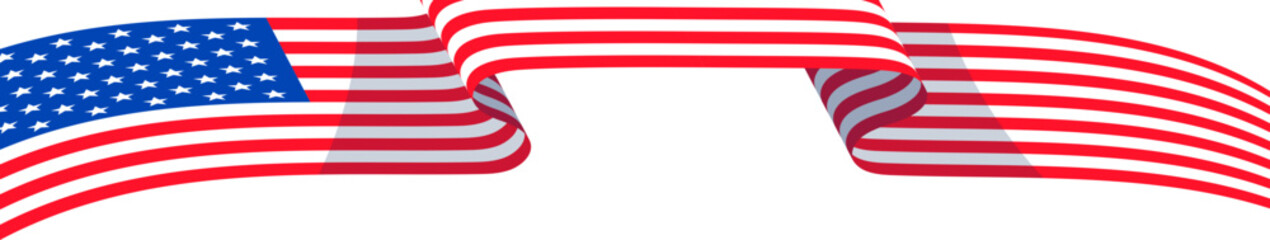 Torn Edge USA Flag Banner