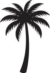 Obraz premium Palm tree silhouette vector.