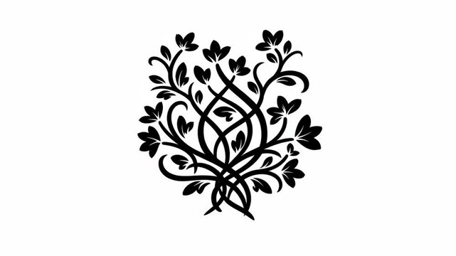 Elegant Floral Design Animation - Growth and Transformation.