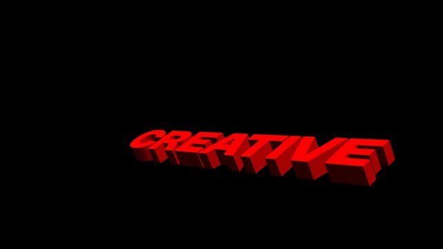 text animation title 3d creative transaparent background