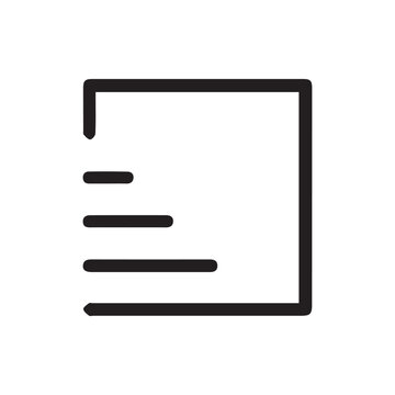Simple Black And White Graphic Of A Document With Indented Lines